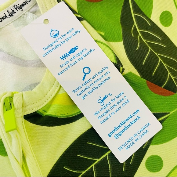 Good Luck Avocado Pajamas Size 18-24 Months - Picture 7 of 8